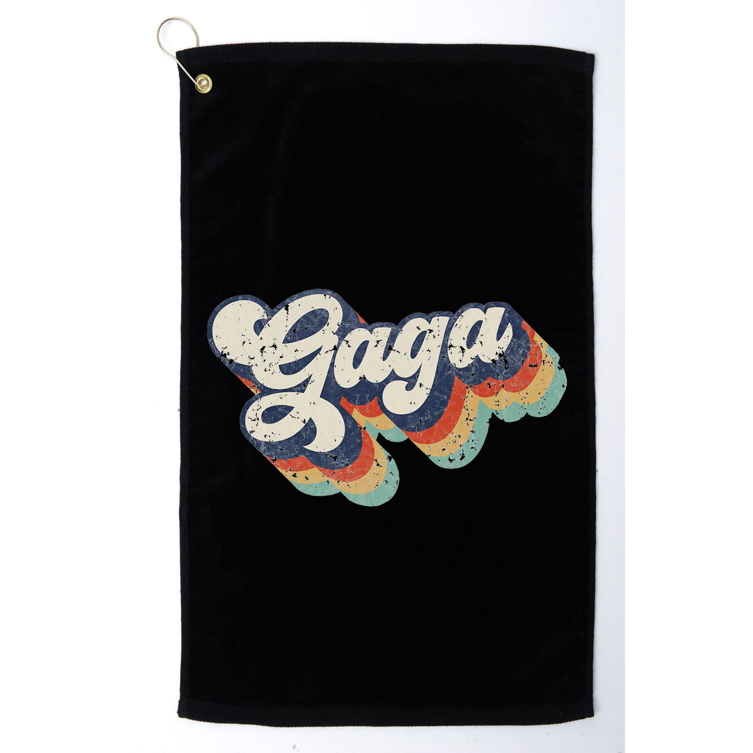 Retro Cute Gaga For Grandma Best Gaga Ever MotherS Day Golf Towel
