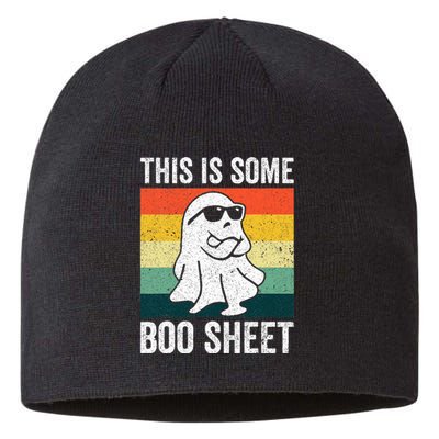 Retro Cool Ghost Funny Halloween Costume Sustainable Beanie