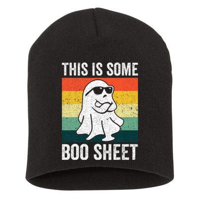 Retro Cool Ghost Funny Halloween Costume Short Acrylic Beanie