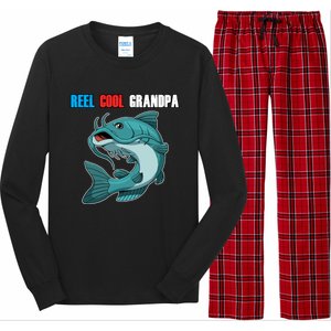 Reel Cool Grandpa Funny Gift Fathers Day Fishing Gift Long Sleeve Pajama Set