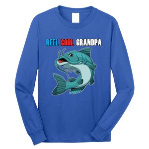 Reel Cool Grandpa Funny Gift Fathers Day Fishing Gift Long Sleeve Shirt