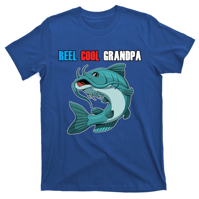 Reel Cool Grandpa Funny Gift Fathers Day Fishing Gift T-Shirt