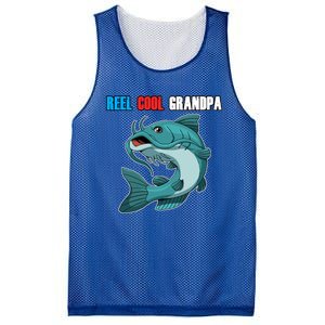 Reel Cool Grandpa Funny Gift Fathers Day Fishing Gift Mesh Reversible Basketball Jersey Tank