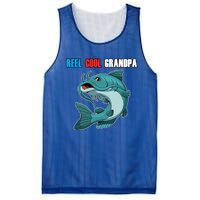 Reel Cool Grandpa Funny Gift Fathers Day Fishing Gift Mesh Reversible Basketball Jersey Tank