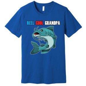 Reel Cool Grandpa Funny Gift Fathers Day Fishing Gift Premium T-Shirt