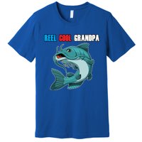 Reel Cool Grandpa Funny Gift Fathers Day Fishing Gift Premium T-Shirt