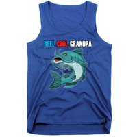 Reel Cool Grandpa Funny Gift Fathers Day Fishing Gift Tank Top