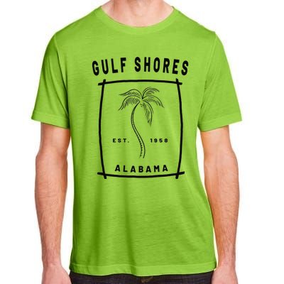 Retro Cool Gulf Shores Alabama Palm Tree Novelty Art Adult ChromaSoft Performance T-Shirt