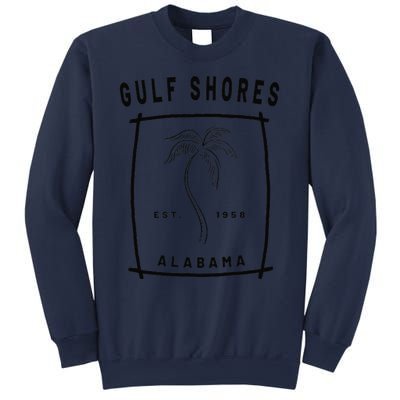 Retro Cool Gulf Shores Alabama Palm Tree Novelty Art Sweatshirt