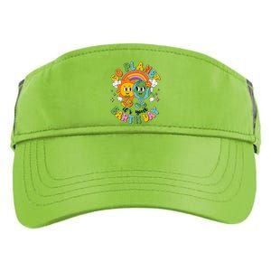 Retro Cartoon Go Planet Its Your Earth Day Adult Drive Performance Visor