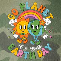 Retro Cartoon Go Planet Its Your Earth Day Legacy Tie Dye Trucker Hat