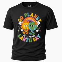 Retro Cartoon Go Planet Its Your Earth Day Performance Shirt
