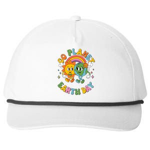 Retro Cartoon Go Planet Its Your Earth Day Snapback Five-Panel Rope Hat