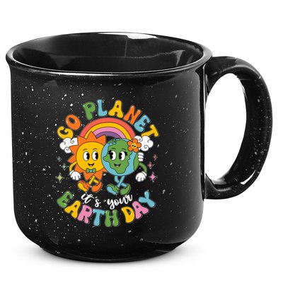 Retro Cartoon Go Planet Its Your Earth Day 15oz Campfire Ceramic Mug