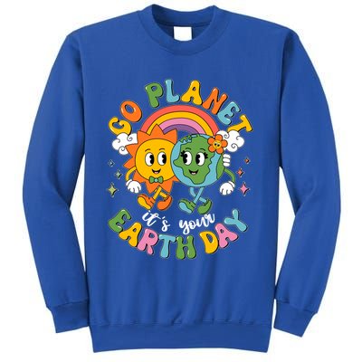Retro Cartoon Go Planet Its Your Earth Day Sweatshirt