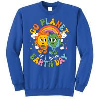 Retro Cartoon Go Planet Its Your Earth Day Sweatshirt