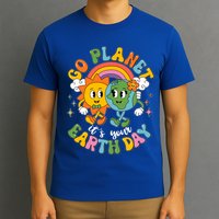 Retro Cartoon Go Planet Its Your Earth Day T-Shirt