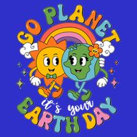 Retro Cartoon Go Planet Its Your Earth Day T-Shirt