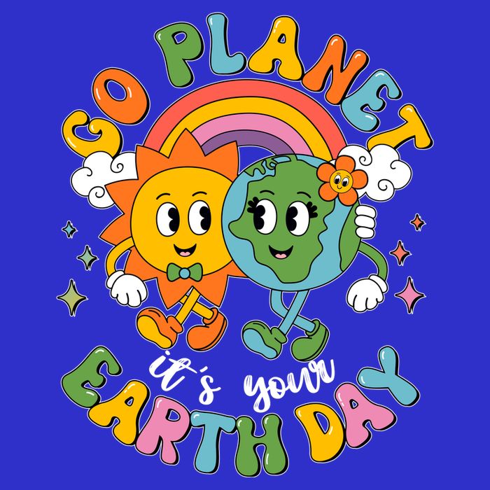 Retro Cartoon Go Planet Its Your Earth Day T-Shirt