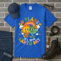 Retro Cartoon Go Planet Its Your Earth Day Tall T-Shirt