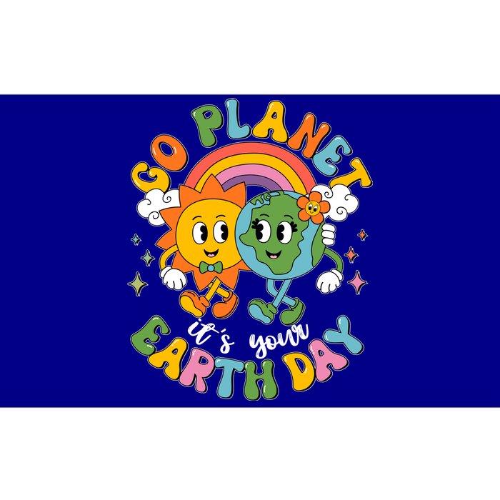 Retro Cartoon Go Planet Its Your Earth Day Bumper Sticker