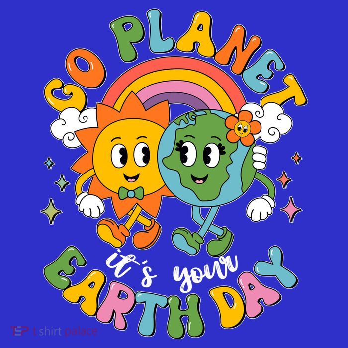 Retro Cartoon Go Planet Its Your Earth Day 16 in Basic Backpack