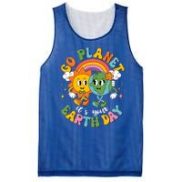 Retro Cartoon Go Planet Its Your Earth Day Mesh Reversible Basketball Jersey Tank