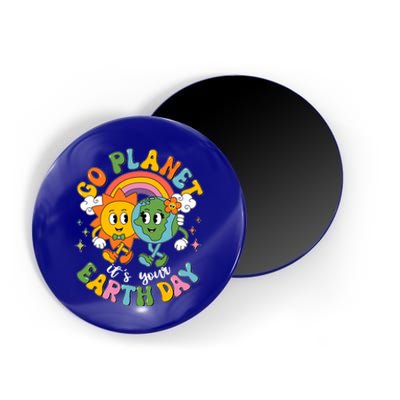 Retro Cartoon Go Planet Its Your Earth Day Magnet