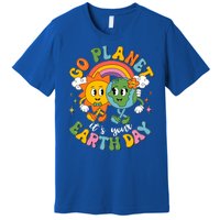 Retro Cartoon Go Planet Its Your Earth Day Premium T-Shirt