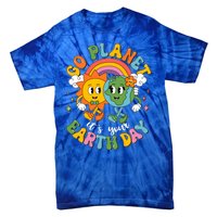 Retro Cartoon Go Planet Its Your Earth Day Tie-Dye T-Shirt