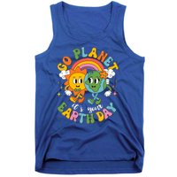 Retro Cartoon Go Planet Its Your Earth Day Tank Top