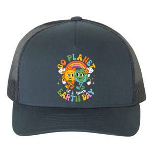 Retro Cartoon Go Planet Its Your Earth Day Yupoong Adult 5-Panel Trucker Hat