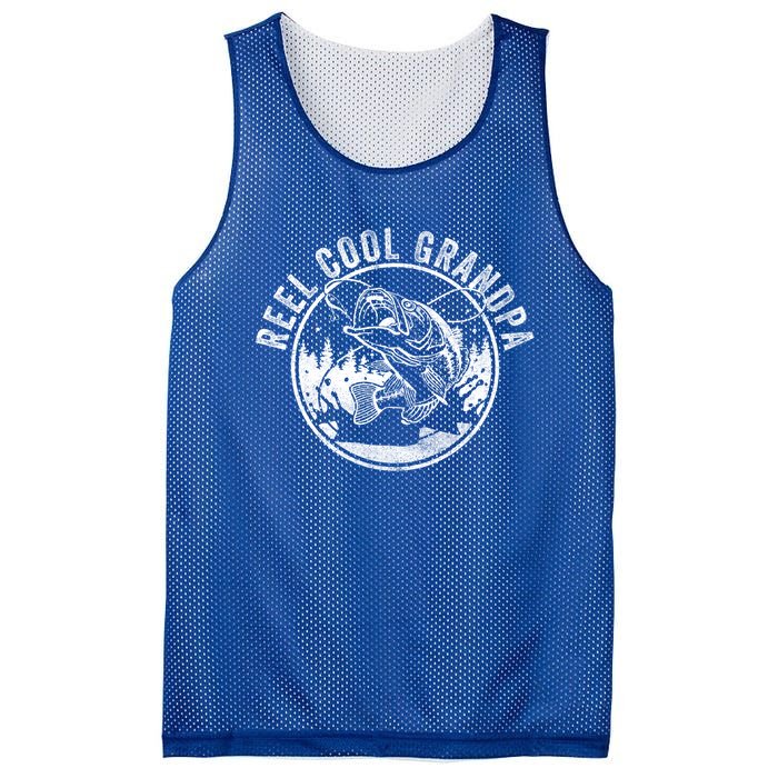 Reel Cool Grandpa Funny Fathers Day Gift Mesh Reversible Basketball Jersey Tank