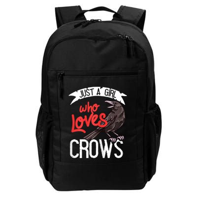 Raven Crow Gift Birding Bird Watching Just A Girl Who Loves Crows Backpack