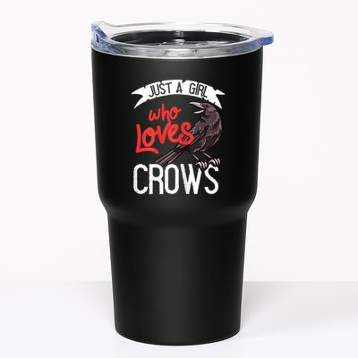 Raven Crow Gift Birding Bird Watching Just A Girl Who Loves Crows Tumbler