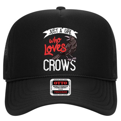 Raven Crow Gift Birding Bird Watching Just A Girl Who Loves Crows Hat