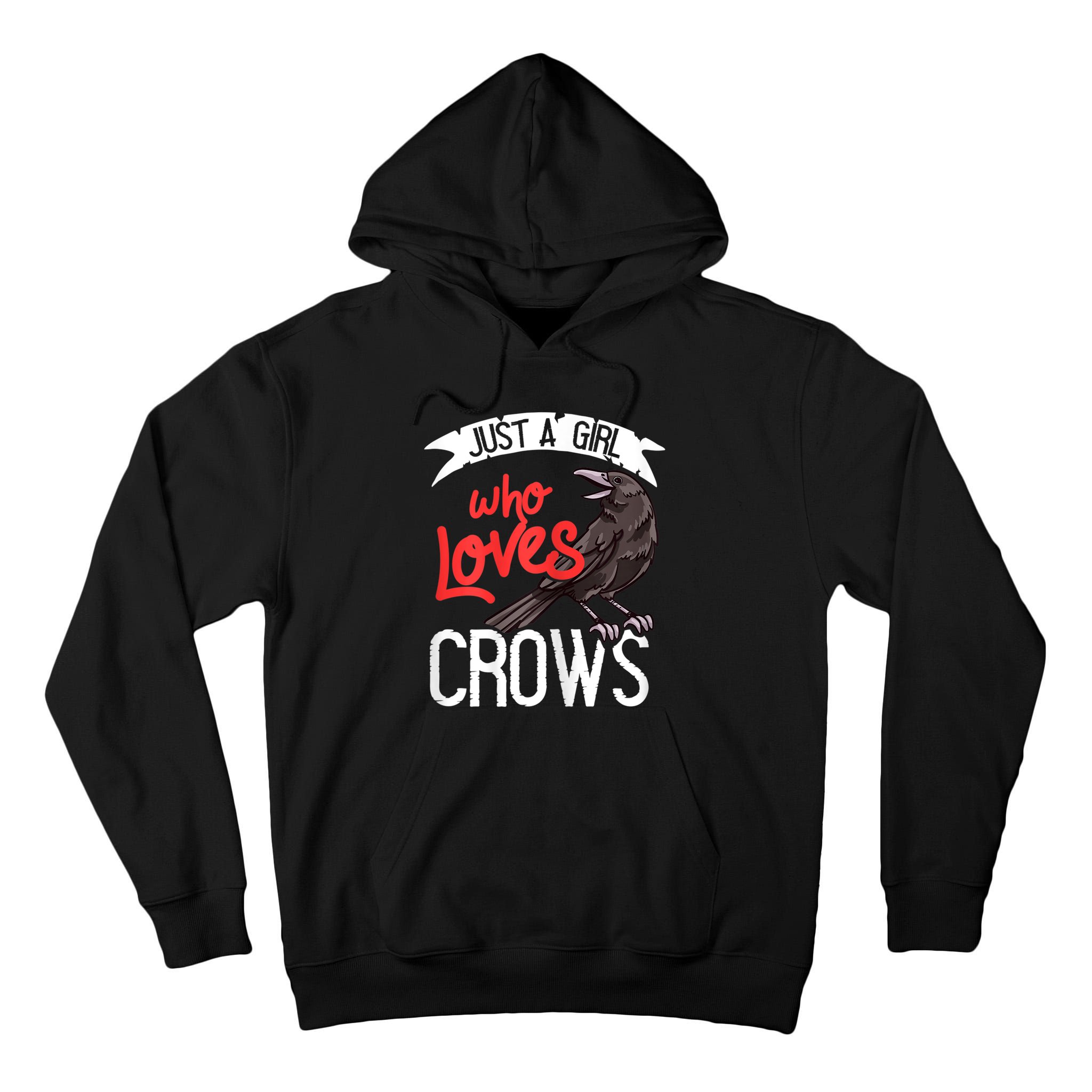 Raven Crow Gift Birding Bird Watching Just A Girl Who Loves Crows Tall Hoodie