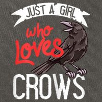 Raven Crow Gift Birding Bird Watching Just A Girl Who Loves Crows Cotton Canvas Backpack