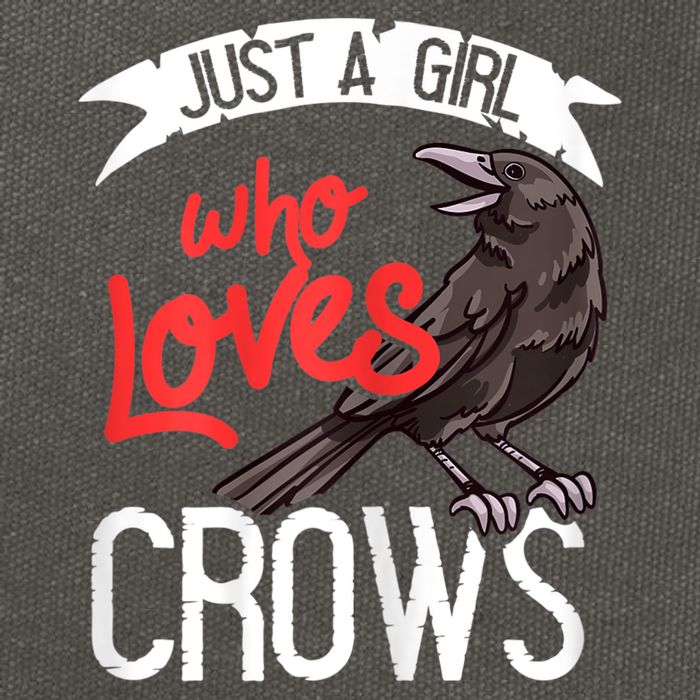 Raven Crow Gift Birding Bird Watching Just A Girl Who Loves Crows Cotton Canvas Backpack