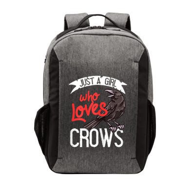 Raven Crow Gift Birding Bird Watching Just A Girl Who Loves Crows Vector Backpack