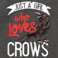 Raven Crow Gift Birding Bird Watching Just A Girl Who Loves Crows Vector Backpack