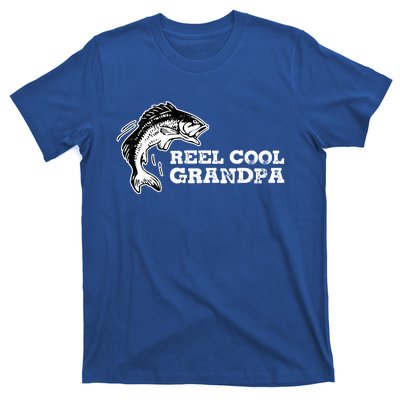 Reel Cool Grandpa Funny Fishing Quotes Gift For Grandfather Gift T-Shirt