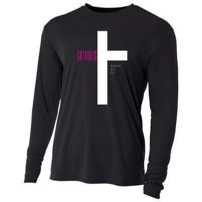 Roman Catholic Gift Since AD 33 Cooling Performance Long Sleeve Crew