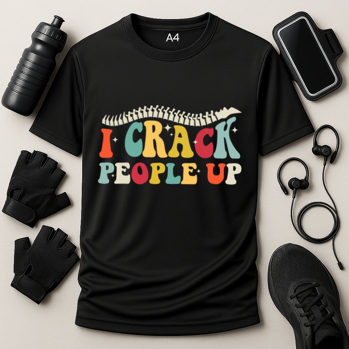 Retro Chiropractic Groovy Spinal Cord Chiropractor Funny Performance Shirt
