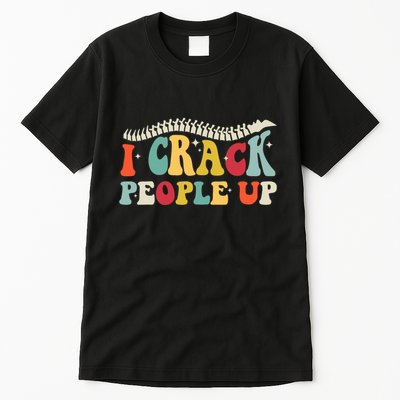 Retro Chiropractic Groovy Spinal Cord Chiropractor Funny Tall T-Shirt