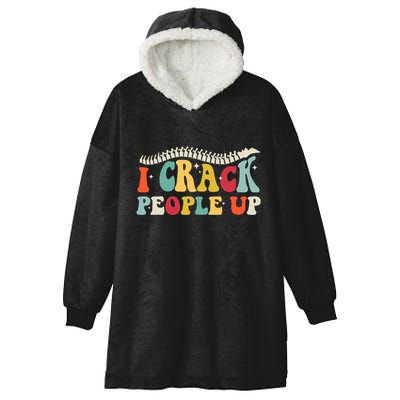 Retro Chiropractic Groovy Spinal Cord Chiropractor Funny Hooded Wearable Blanket
