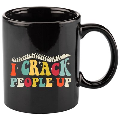 Retro Chiropractic Groovy Spinal Cord Chiropractor Funny 11oz C Handle Ceramic Mug