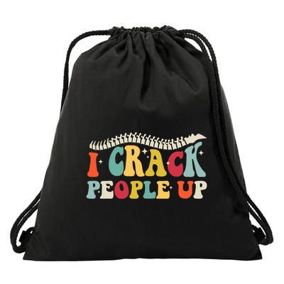 Retro Chiropractic Groovy Spinal Cord Chiropractor Funny Drawstring Bag