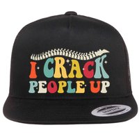 Retro Chiropractic Groovy Spinal Cord Chiropractor Funny Flatbill Hat