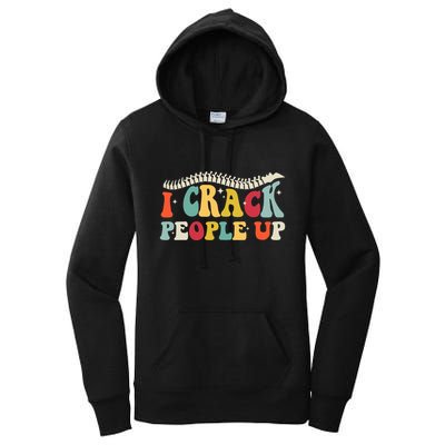 Retro Chiropractic Groovy Spinal Cord Chiropractor Funny Women's Pullover Hoodie